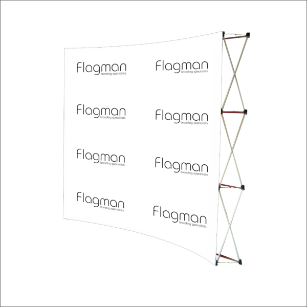 Flagman Custom Bespoke Printed Branded Curved Banner Wall